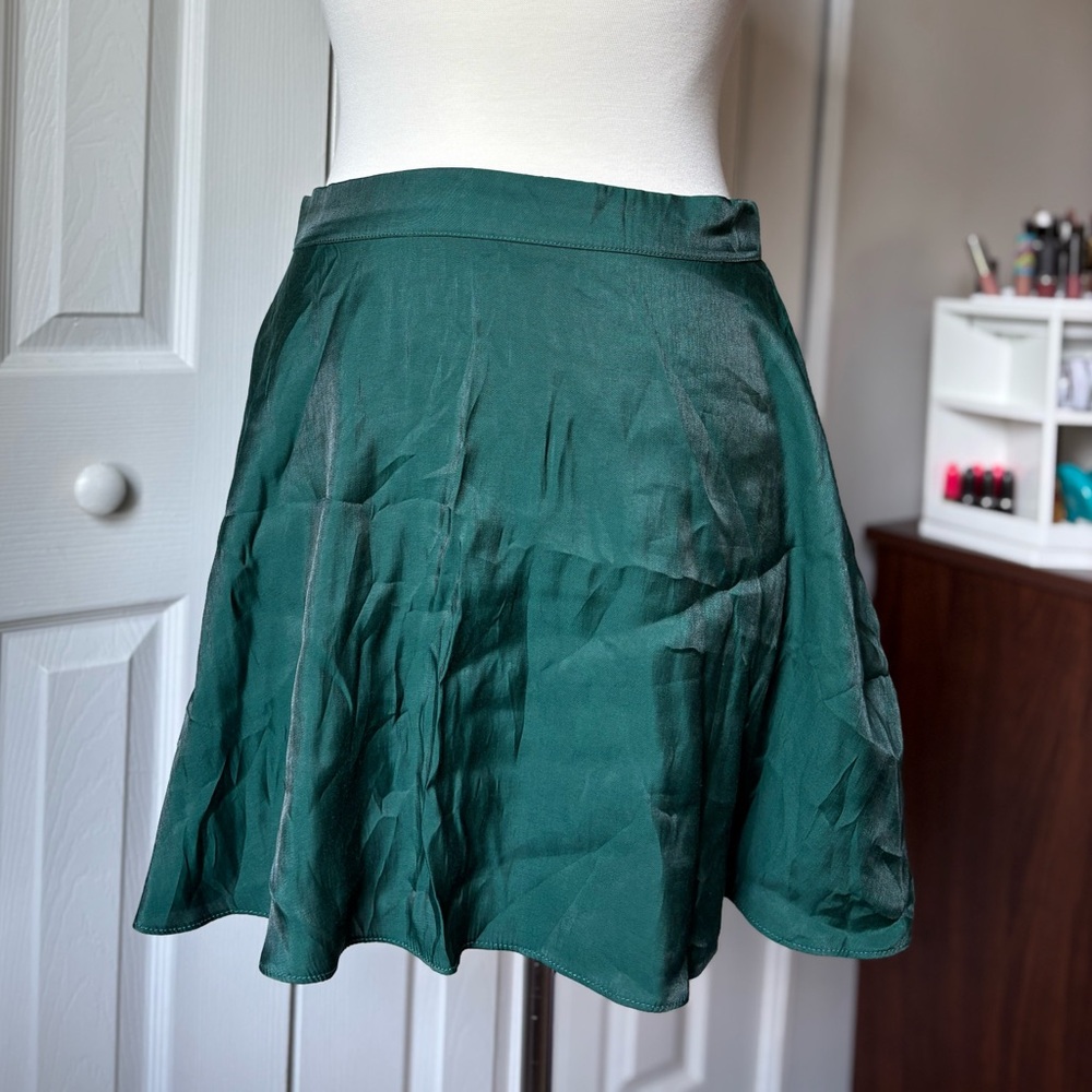 Altar'd State Emerald Skater Skirt